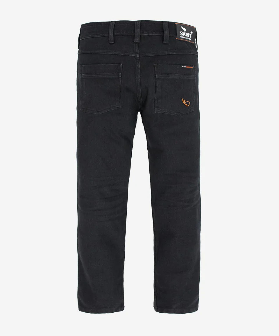 Unbreakable STRAIGHT Jeans (armour pocket) - Black