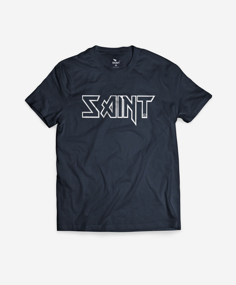 SA1NT ROCK'N'ROLL TEE - PETROL BLUE